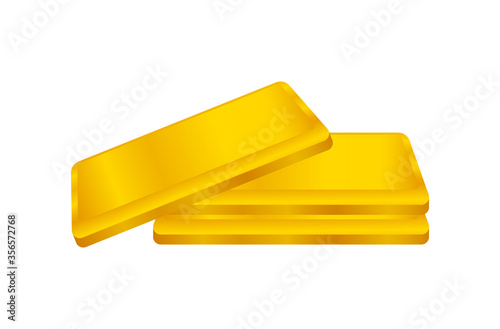 gold, gold bar isolated on white background, bars gold for icon and clip art