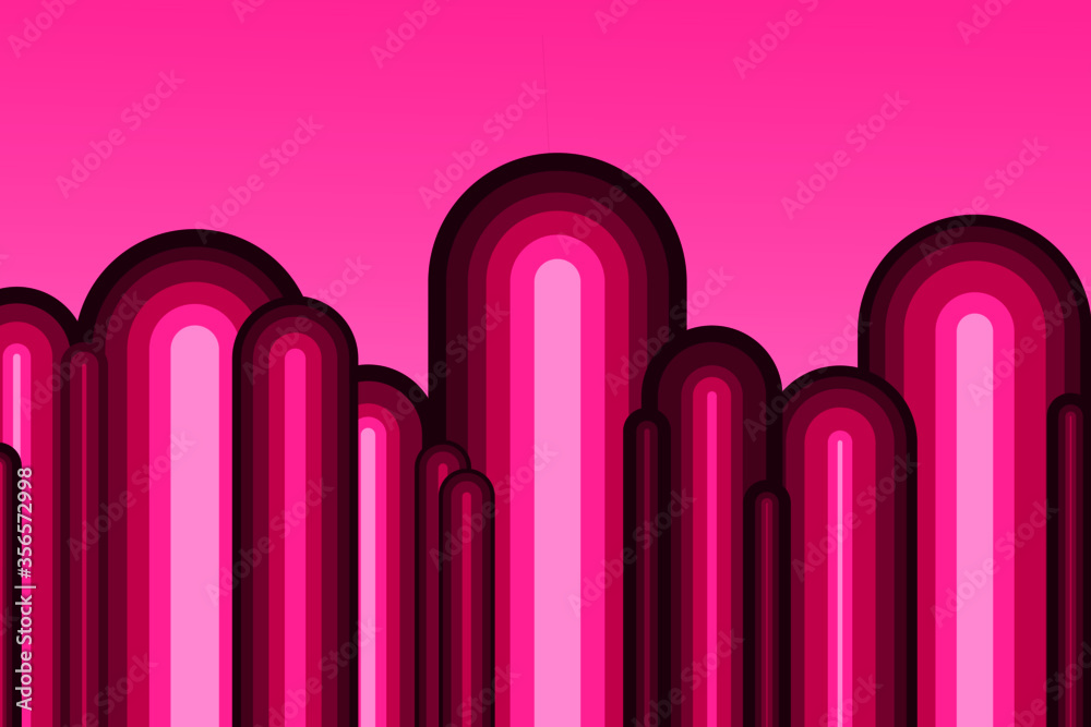 Fototapeta premium 3d background pink color round pole wallpaper