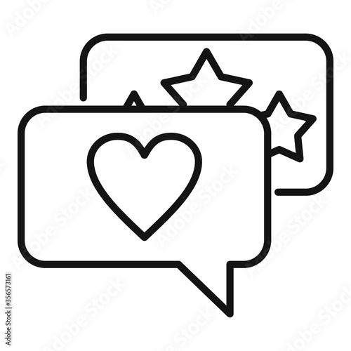 Engaging chat content icon. Outline engaging chat content vector icon for web design isolated on white background
