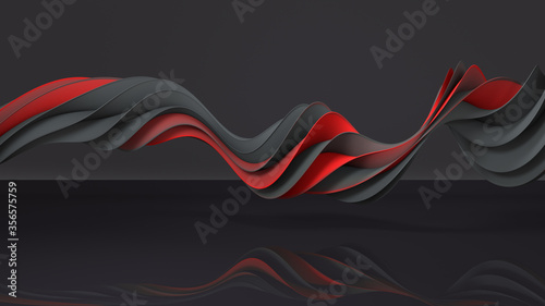 Red and gray twisted spiral...