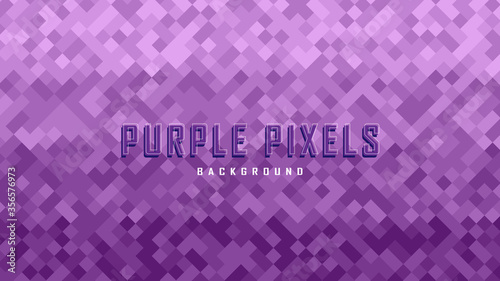 Abstract Purple Pixels Background Vector, Monochrome Color, For Wallpaper, Banner, Name Card, Web, Background