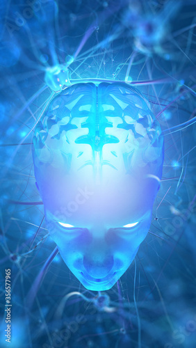 Neurons and man natural background