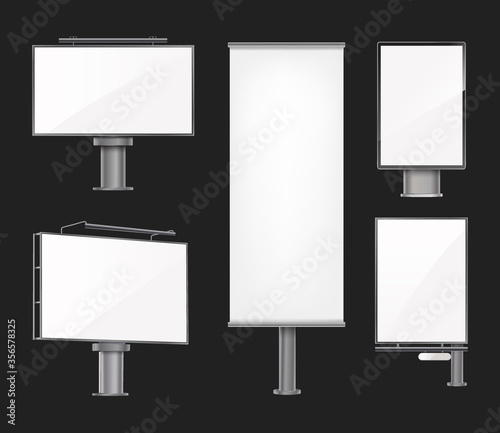 set of advertising outdoor design templates. vector illustration