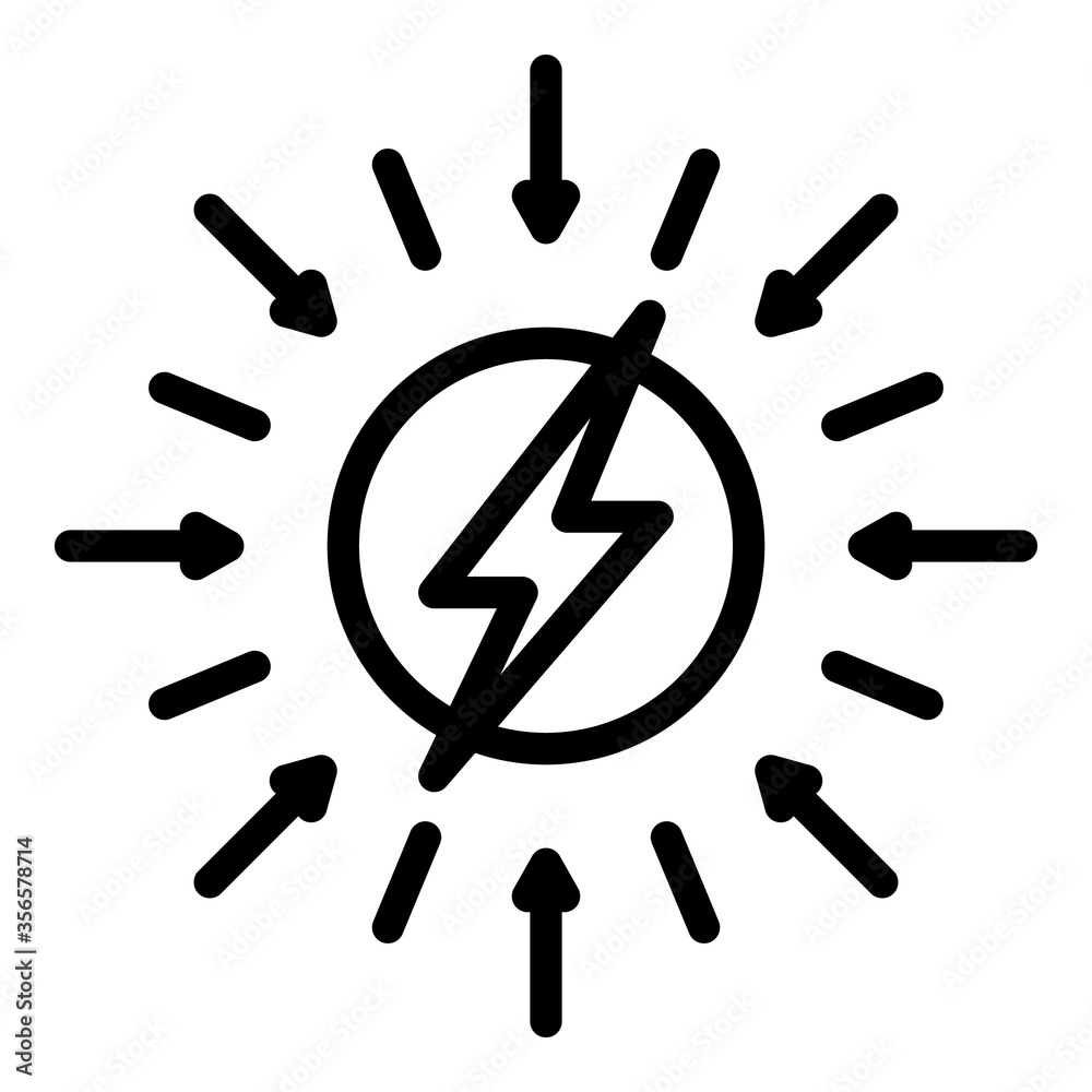 Sun energy icon. Outline sun energy vector icon for web design isolated on white background Sun energy icon. Outline sun energy vector icon for web design isolated on white background