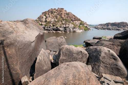 Photography landscape and tungabhadra river