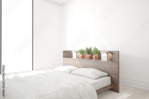 modern bedroom interior design. 3D illustration