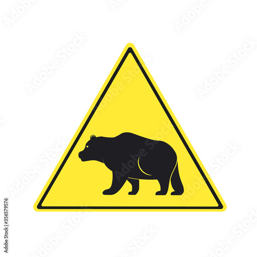 Road sign - beware of bear