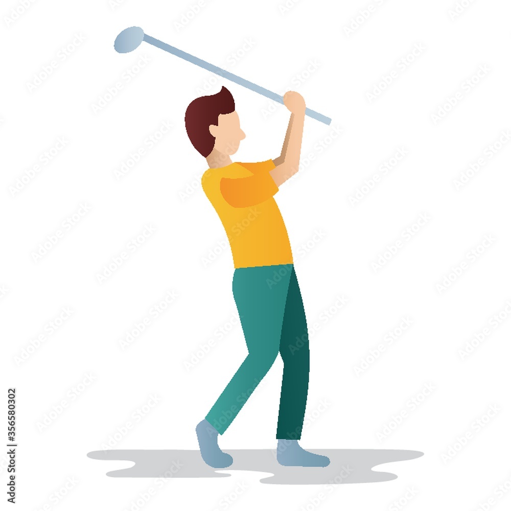 man playing golf man playing golf