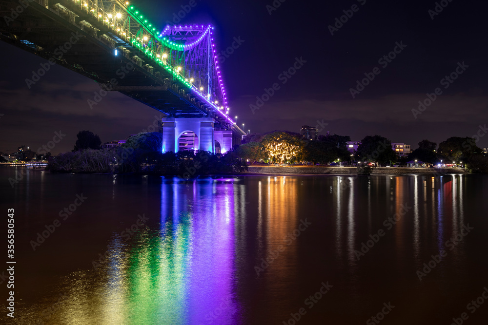 Story Bridge rainbow color LGBTIQ Pride celebration