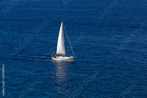 sailing in blue mediterranean sea © EriksZ