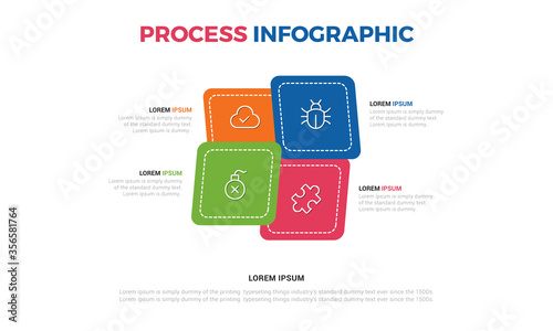 Vector Infographic design with icons and 4 options or steps. Infographics for business concept. Can be used for presentations banner, workflow layout, process diagram, flow chart, info graph