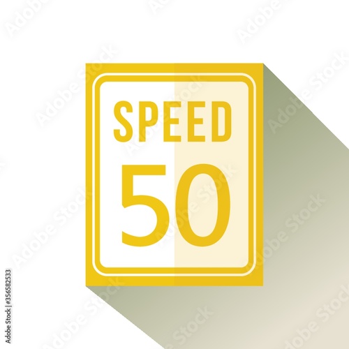 Speed limit fifty sign.