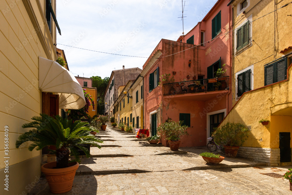 Streets of Marina de Campo, Elba, Italy