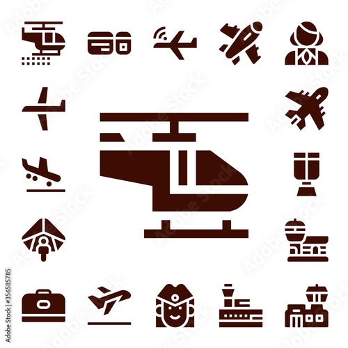 aviation icon set