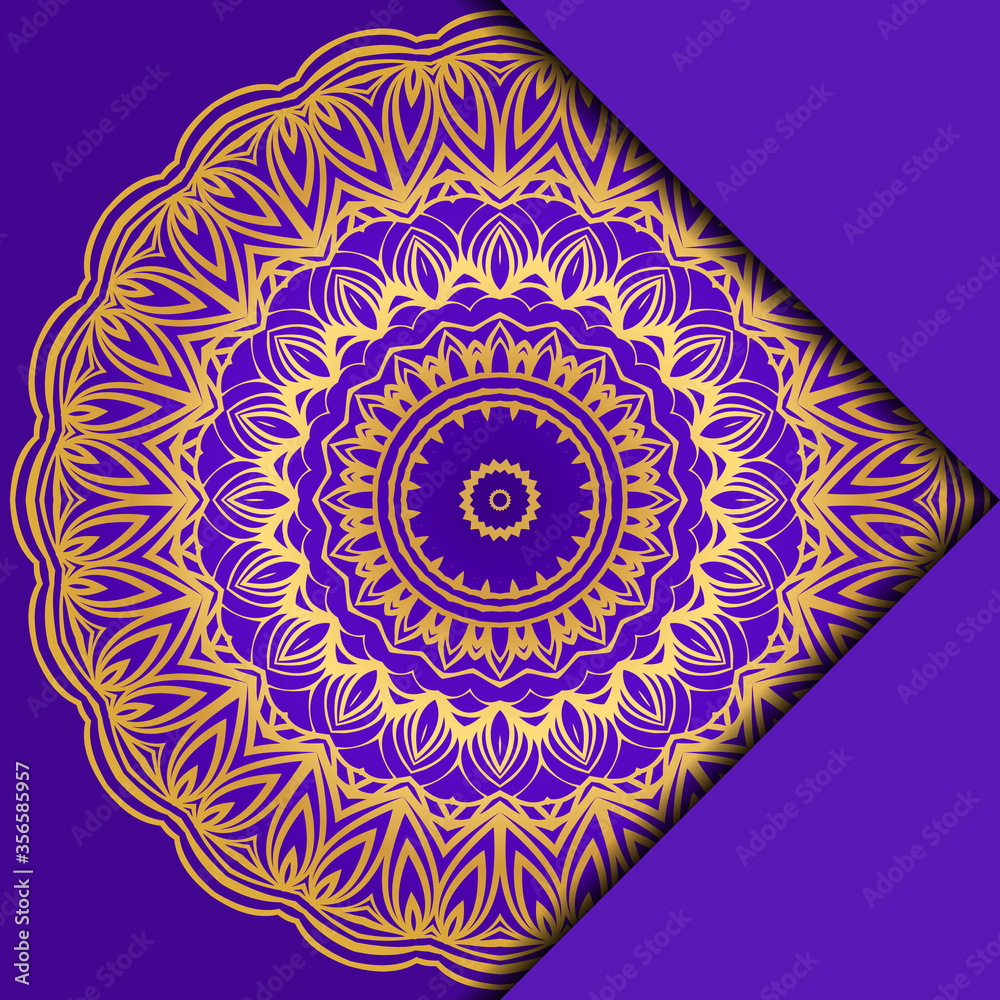 Card Template With Mandala Pattern. For Business Card, Meditation Class. Illustration. Vector Card Template With Mandala Pattern. For Business Card, Meditation Class. Illustration. Vector