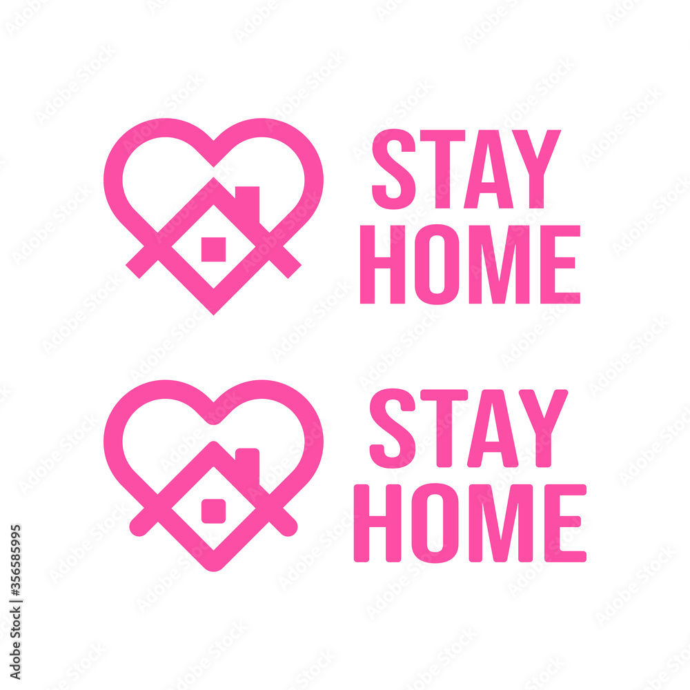 Stay home stay safe icon, illustration vector. Suitable for many purposes.