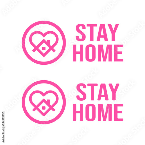 Stay home stay safe icon, illustration vector. Suitable for many purposes.