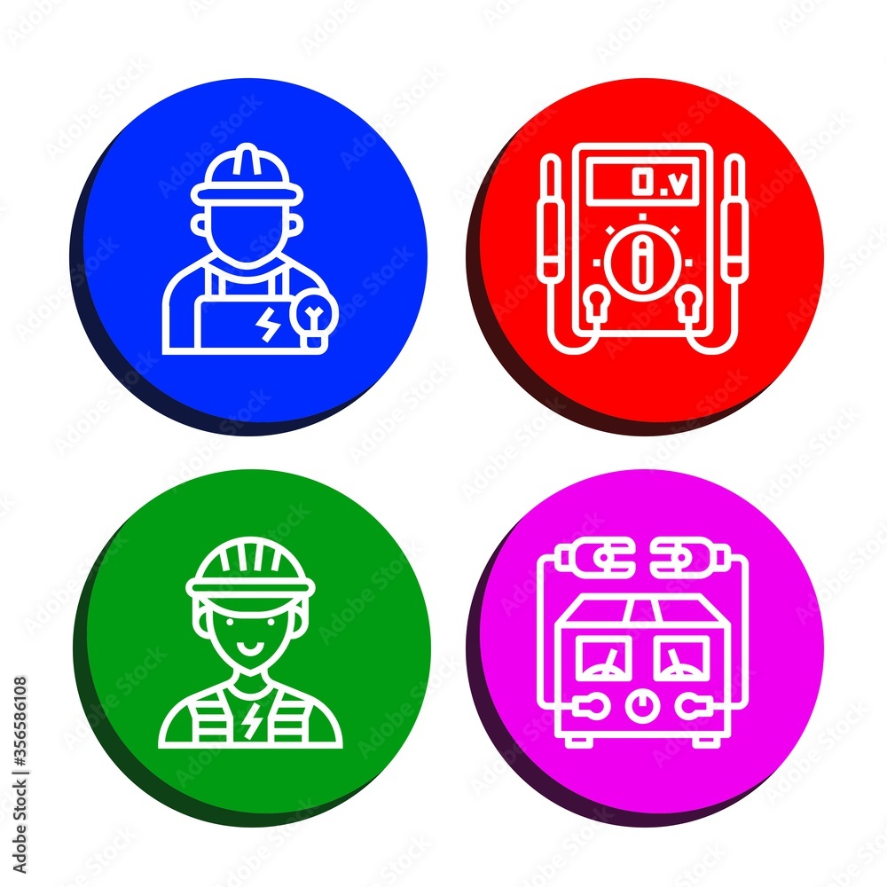 voltmeter icon set voltmeter icon set