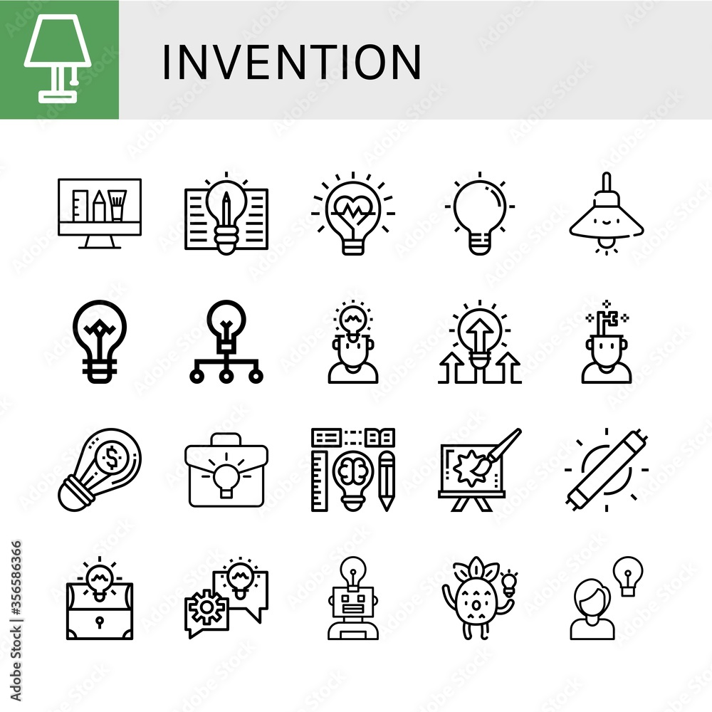 Set of invention icons Set of invention icons