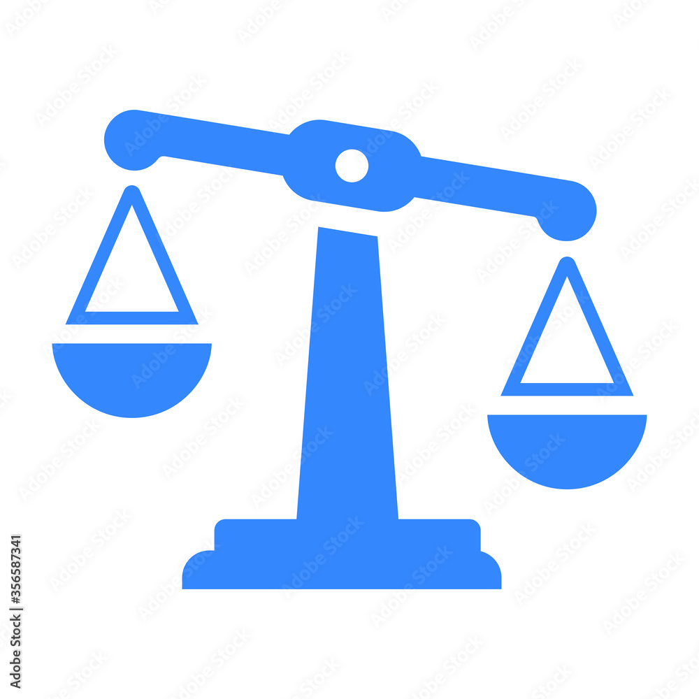 Balance blue icon, justice, law, measurement Balance blue icon, justice, law, measurement