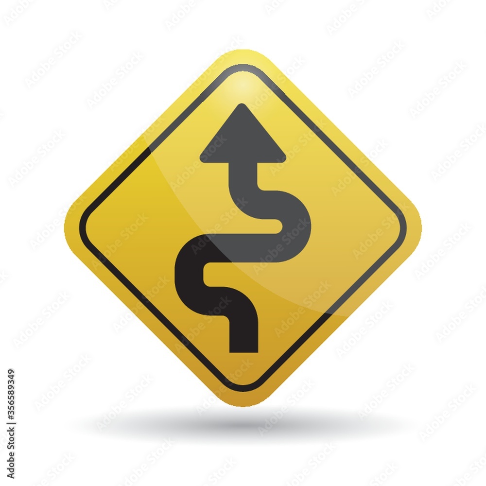 winding road sign winding road sign