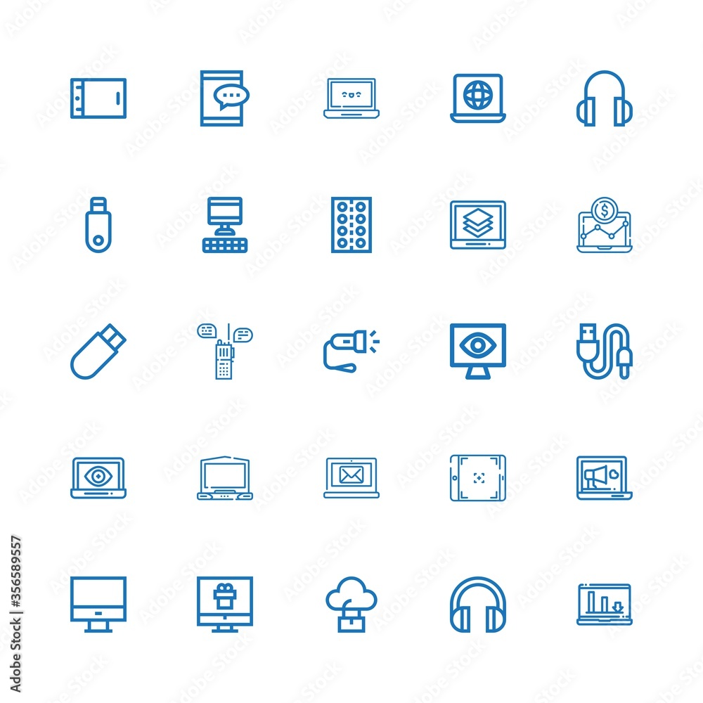 Editable 25 portable icons for web and mobile