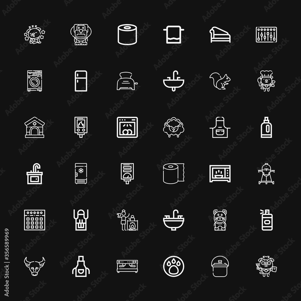 Editable 36 domestic icons for web and mobile Editable 36 domestic icons for web and mobile