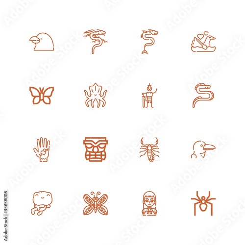 Editable 16 tattoo icons for web and mobile