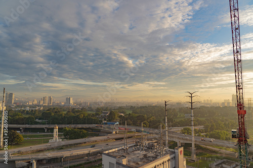 Bilde på lerret Overview of Selangor in the direction of the Petronas Towers from Subang Jaya, M