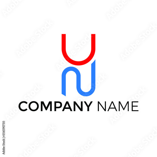 UN or NU Letter Company Logo Design Luxury Jewelry and Business Logo Design Vector