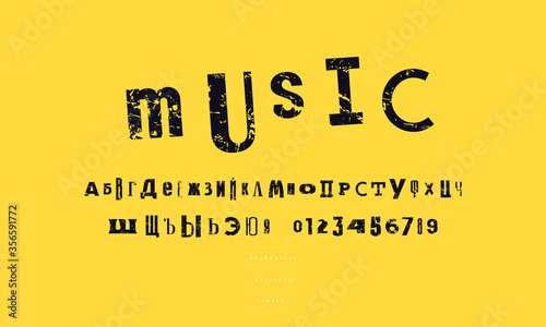 Decorative font in zine style
