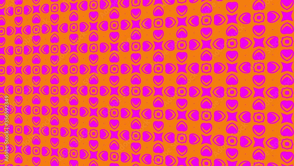 Color pattern on a minimal black background, tilted horizontally initially to the left then moves to the right, composed of geometric shapes, in 4k 16: 9 video format. Color pattern on a minimal black background, tilted horizontally initially to the left then moves to the right, composed of geometric shapes, in 4k 16: 9 video format.