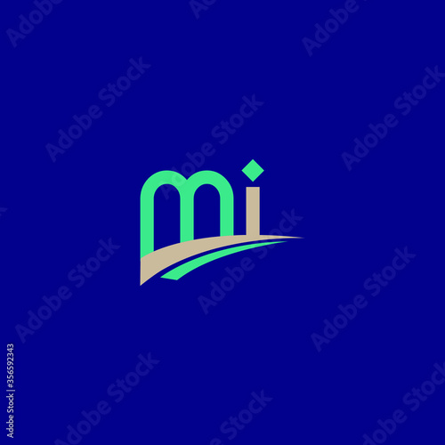 MI Lowercase Letter Modern Logo and Icon Vector Design