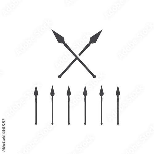 Set Spear Logo Template vector