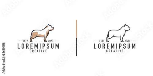 Bullmastiff logo design template