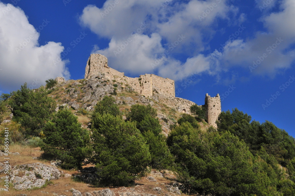 Moclin islamic alcazaba fortress, Montes de Granada, Andalusia, Spain