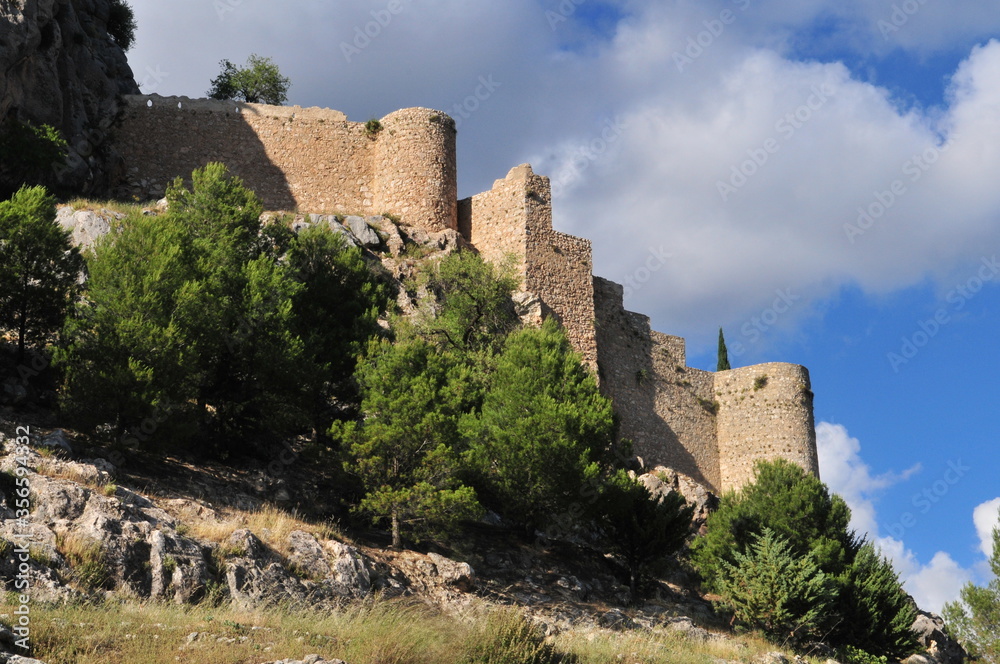 Moclin islamic alcazaba fortress, Montes de Granada, Andalusia, Spain