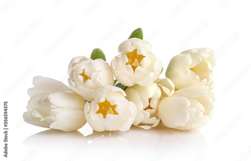 Nice white spring tulips bouquet Nice white spring tulips bouquet