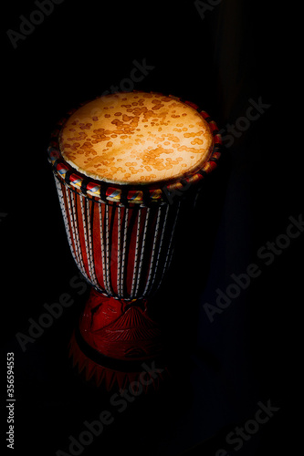 Картината върху платно Percussion a djembe skin African percussion instrument