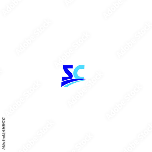 SC Letter Stylish Unique Logo and Icon Design Vector