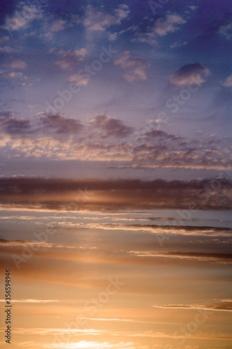 Sunset showing a full frame of sky and clouds