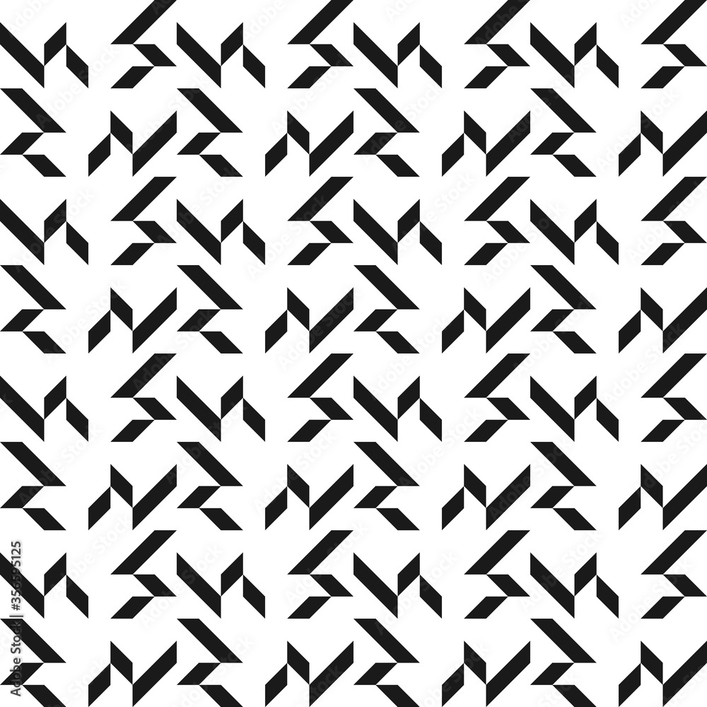 Seamless geometric abstract pattern with elements of grass