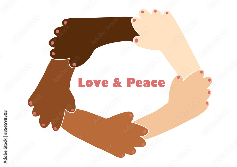 人種差別撤廃のイメージイラスト Stock Vector Adobe Stock