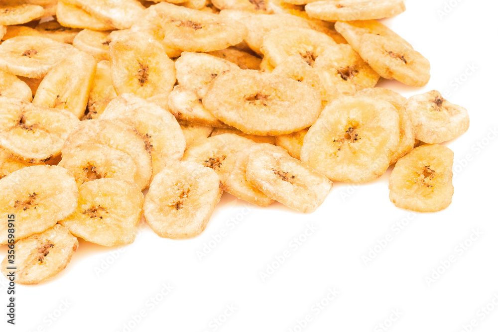 Heap of banana chips
