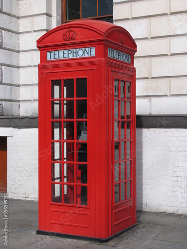 London  UK  typical phone booths 