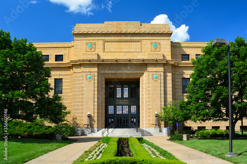 Strong Hall at the University of Kansas in Lawrence, Kansas on a Sunny Day photo