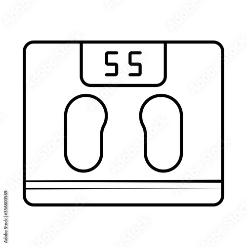 Bathroom scales icon vector illustration photo