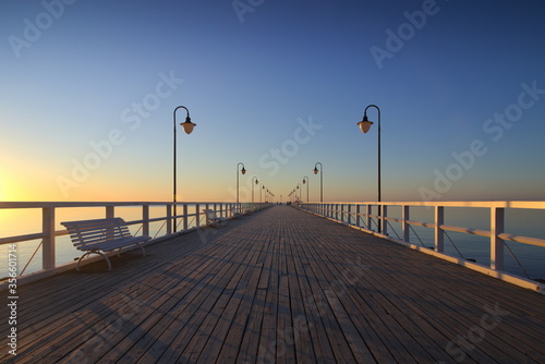 pier during sunrise © Grzegorz