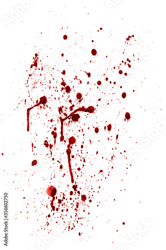 spots and splashes of blood