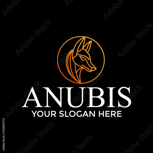 anubis logo icon outline monoline